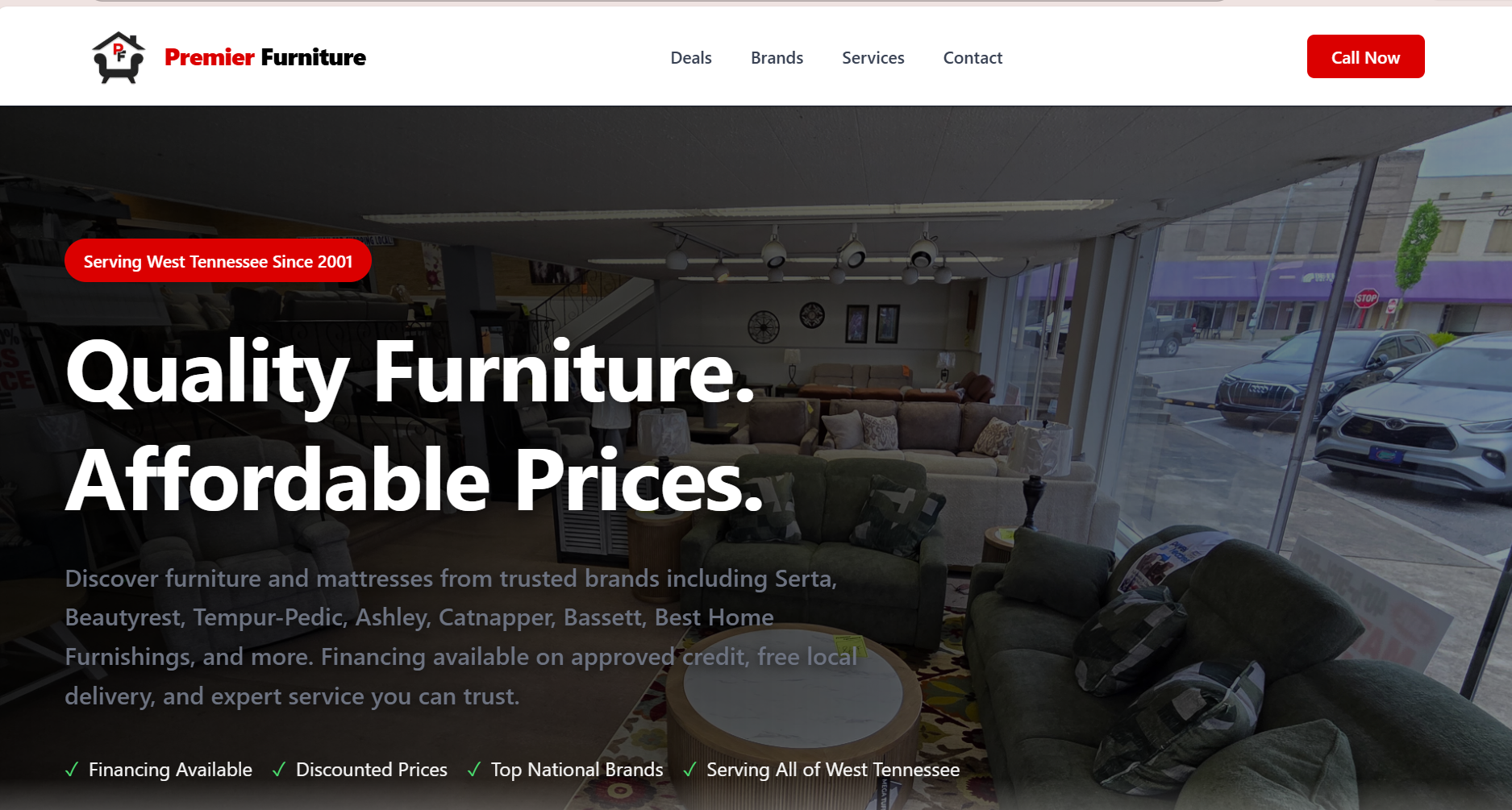 Premier Furniture website project preview